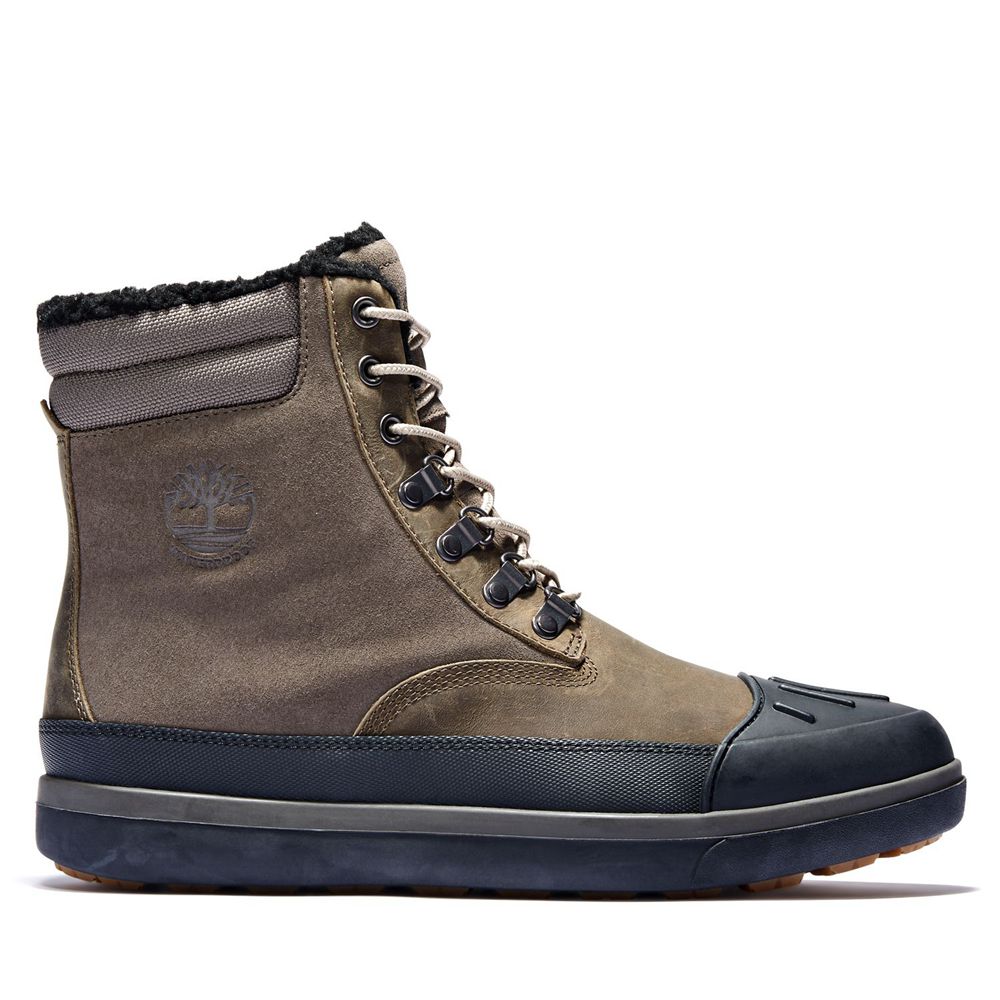 Botas de Nieve Timberland Argentina Hombre - Ashwood Park Waterproof - Verde Oliva/Negras - ELHTUX-8